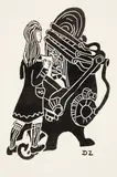 Dahlov Ipcar, At the Printing Press (Self Portrait)