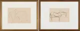 Oscar Florianus Bluemner, Two Works, Graphite on paper