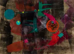 Rolph Scarlett, Abstraction, Monoprint hand painted with stenciling