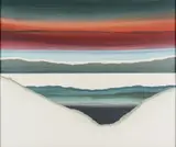 George F Kunkel, Beyond Cranberry Point, 1973, Acrylic collage