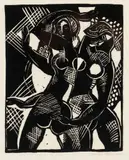 Marguerite Zorach, The Dancers, Linoleum cut