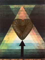 Eros Heart by Varujan Boghosian, Mixed media construction, sold Aug 2023