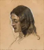 Louis Charles Timbal, Portrait of a Man, Charcoal on paper