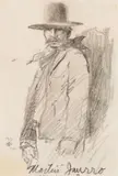 Maynard Dixon, Martin Jaurro, 1935, Graphite on paper
