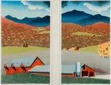 Sabra Field, "Beyond Mansfield" I and II, Woodblock print