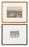 George Burk, Two Works, Sumi ink and brush on paper