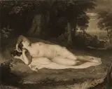 Asher Brown Durand, "Ariadne" 1835 (After the painting by John Vanderlyn), Engraving
