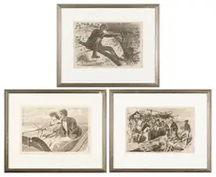 Winslow Homer, Three Works, Wood engraving published in Harper's Weekly