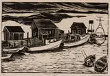 Viola "Wowie" Lyman, First Light, 1964, Woodblock on paper
