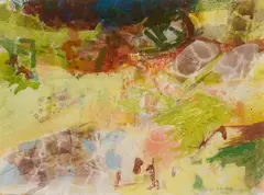 Morris Shulman, Lobster Cove, Monhegan, Mixed media on paper