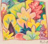 Philip Barter, Autumn Sketch, Colored pencil on paper