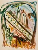 Helen Stein, Gloucester, Acrylic on paper