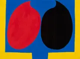 Achi Sullo, Red and Black Drops, Acrylic on paper
