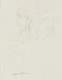 William Zorach, Seated Figure, Pencil on paper