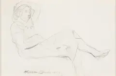 William Zorach, Marguerite Seated, 1950, Pencil on paper