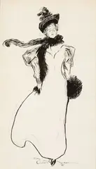 To a Big American Girl by Charles Dana Gibson, Ink on paper, offered Apr 2023