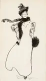 Charles Dana Gibson, To a Big American Girl, Ink on paper