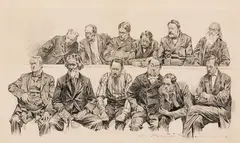 The Jury by Charles Dana Gibson, Ink on paper, offered Apr 2023