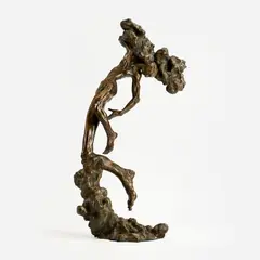 Michael Schwarzen, Ikarus in den Wolken (Icarus in the Clouds), 1990/91, Patinated bronze