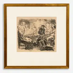 Max Beckmann, The Last Supper [Six Lithographs to the New Testament], 1911, Lithograph on paper