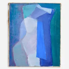 Wilbur Niewald, Untitled early study (blue), Oil on canvas