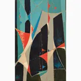 Paul A. Lingren, Passage of Flags, 1953, Oil on Masonite