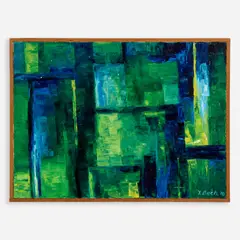 Yolanda Mejia de Bech, Estudio en Verde, 1970, Oil on canvas