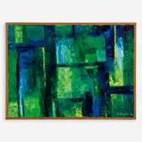 Yolanda Mejia de Bech, Estudio en Verde, 1970, Oil on canvas