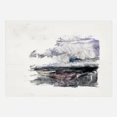 Christina McPhee, Mud Flats at Norden, North Sea, 1992, Mixed media on paper