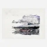 Christina McPhee, Mud Flats at Norden, North Sea, 1992, Mixed media on paper