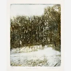 Lisa Grossman, Winter Walk, Color etching on paper