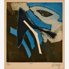 Bertrand Dorny, Ekoi, 1971, Color aquatint