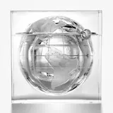 Alessandro Albrizzi, Globe ice bucket, circa 1970s, Acrylic
