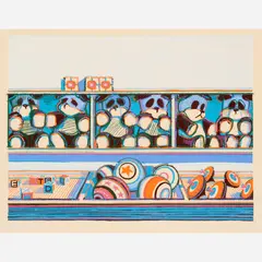 Toy Counter, 1971 8-color by Wayne Thiebaud, serigraph, sold Mar 2025