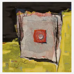 Edmund E. Niemann, Silver Square, 1977, Acrylic