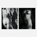 Richard E. Loftis, K. Figure, 1981 C. Figure, 1983 Gelatin silver prints on paper 13 1/2" x 10 1/2" (each image) Each is, pencil