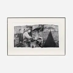 Gary Sutton, Bedrock, 1991 Silver gelatin print 18" x 33" (sight), Pencil
