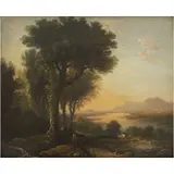 Vista Campestre, EUROPA, SIGLO XIX, Óleo sobre madera