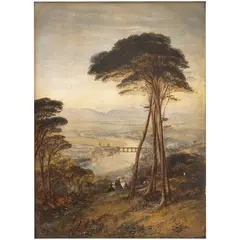 ESCOCIA, CA. by Vista de Glasgow, 1854, Óleo sobre madera, sold Aug 2025