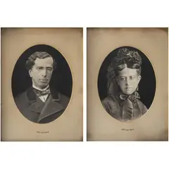 Álvaro Pruneda, RETRATOS DE MATRIMONIO, Lápiz de grafito sobre papel con detalles en óleo