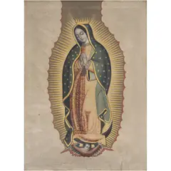 Virgen de Guadalupe, MÉXICO, SIGLO XIX, Óleo sobre tela