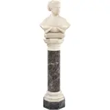 Lorenzo Orengo, BUSTO DE DOÑA DOLORES MOSQUERA DE MIRÓN, Talla en mármol sobre columna de mármol veteado