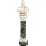 Lorenzo Orengo, BUSTO DE DON DOMINGO ANACLETO MIRÓN, Talla en mármol sobre columna de mármol veteado