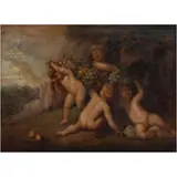 Bacanal, EUROPA, SIGLO XVIII, Óleo sobre tela