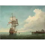 Vista Marina, PAISES BAJOS, SIGLO XIX, Óleo sobre tabla