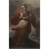 Santa Bárbara, MÉXICO, SIGLO XVIII, Óleo sobre tela