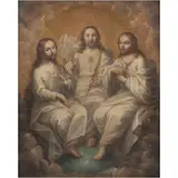 Miguel Cabrera, SANTÍSIMA TRINIDAD ANTROPOMORFA, Óleo sobre tela