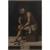 Cristo de la Humildad, MÉXICO, SIGLO XIX, Óleo sobre tela
