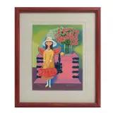 Trinidad Osorio, Niña con flores, Serigrafía 94/200