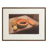 Luis Nishizawa, Papaya, Grabado, 30/50. Firmado y fechado 95